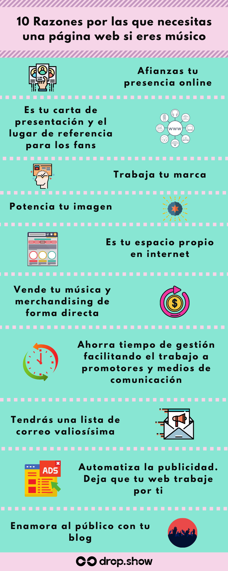 paginas web de artistas musicales
